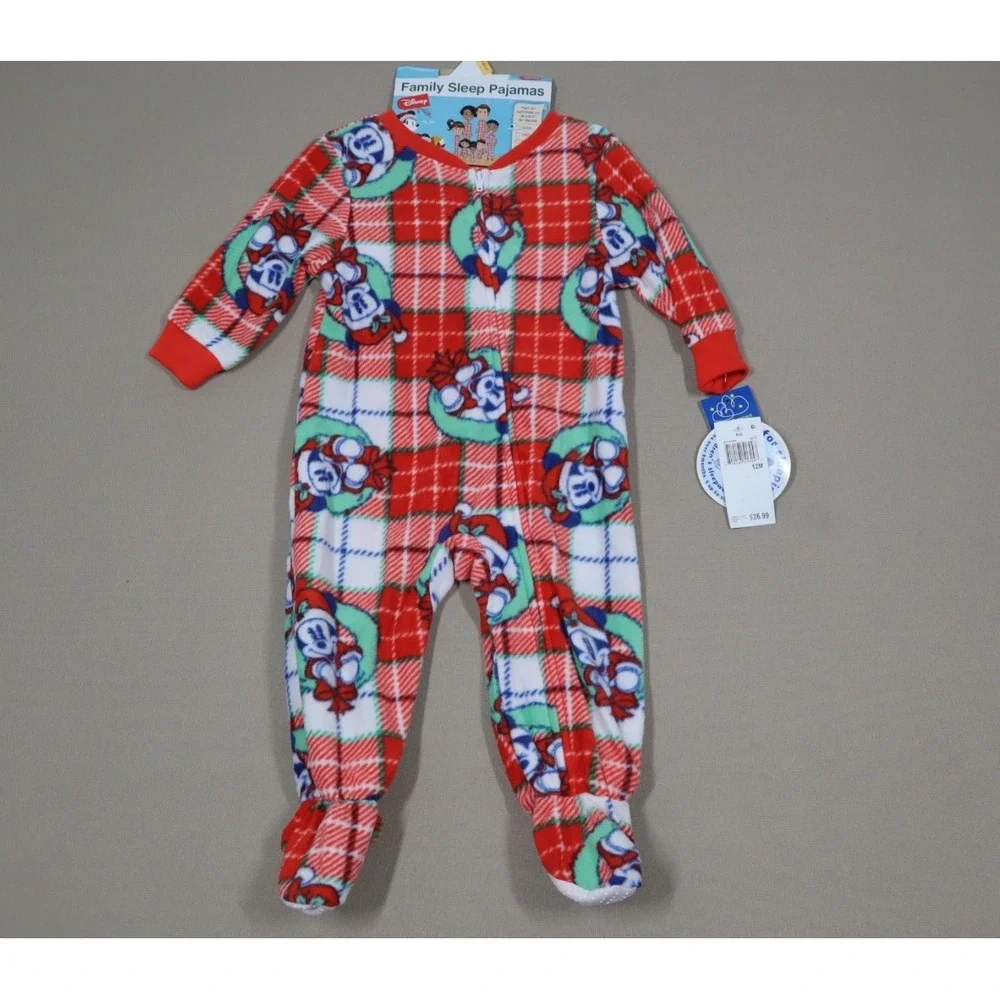 Briefly Stated Infant Mickey Mouse  Christmas Onesie - Size‎ 12M